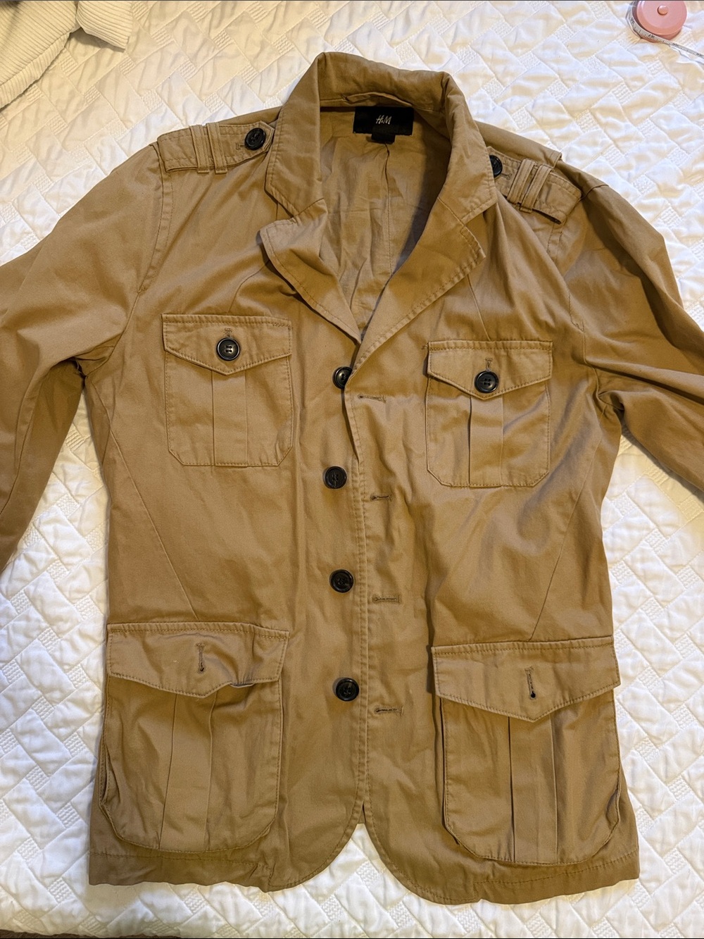 H&M Men's Khaki Military Field Jacket